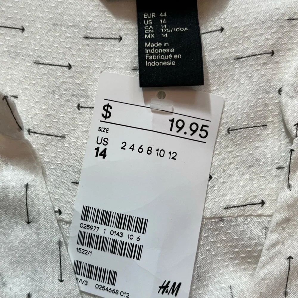 NWT H&M Arrow Print Tunic, Sz 14 - Picture 4 of 7
